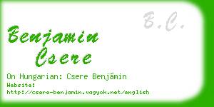 benjamin csere business card